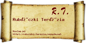 Rubóczki Terézia névjegykártya