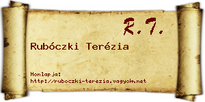 Rubóczki Terézia névjegykártya