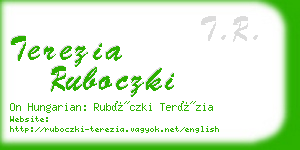 terezia ruboczki business card